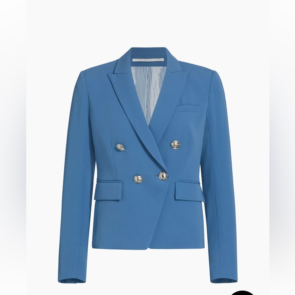Veronica Beard Gail Dickey Double-Breasted Crepe Jacket